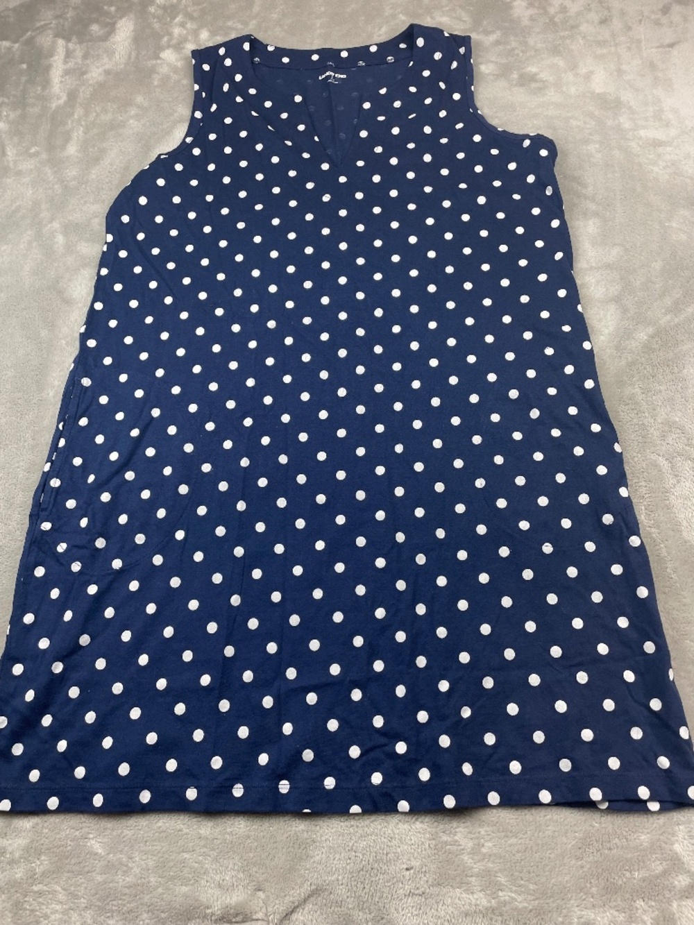 Lands' End Sleeveless V Neck Dress Women's Size Large 14-16 - Picture 4 of 8